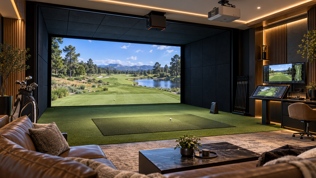 Luxury Indoor Golf Simulator Lounge