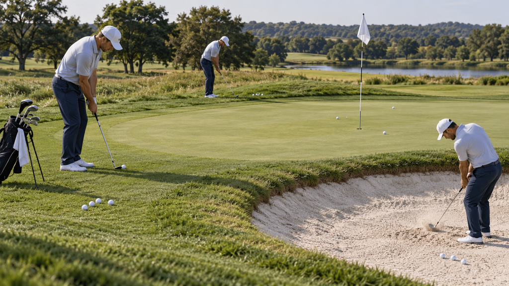 Panoramic Golf Practice by the Green